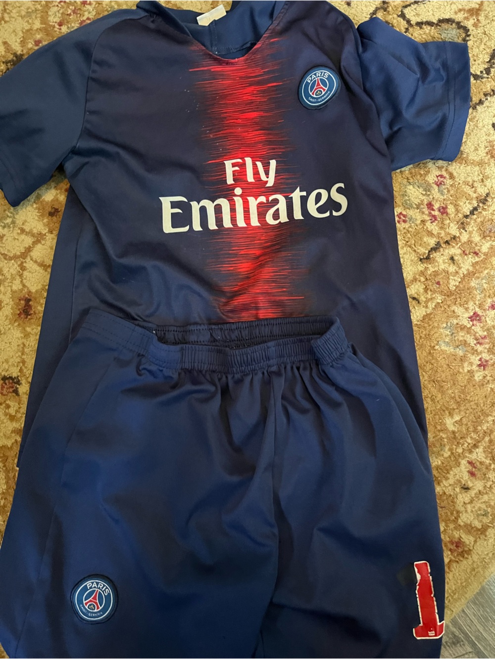 Paris Saint-Germain PSG Neymar Jr #10 Soccer Jersey & Shorts Set Youth Navy Red